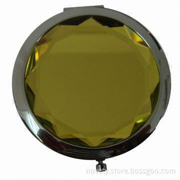 Round-shaped Crystal Mirror, Sized 70 x 70 x 10mm